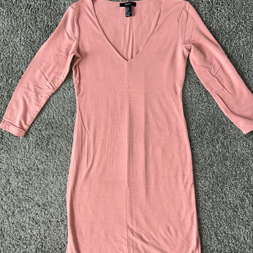 Forever 21 Blush Long Sleeve Dress